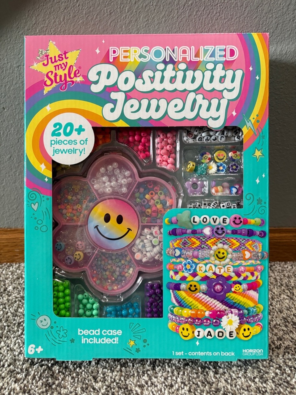 Just My Style Personalized Positivity Jewelry Kit - Pink, Teal, Rainbow